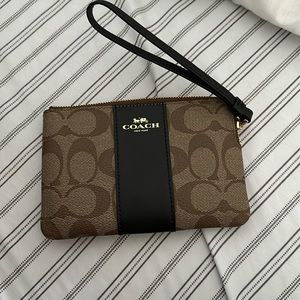 Brown coach wristlet